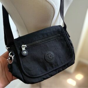Kipling Live Light Black Small Crossbody Bag with Multiple Compartments